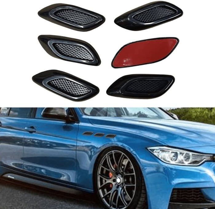 6 pièces accessoire de décalcomanie auto-adhésif universel de décoration de flux d'air de voiture...