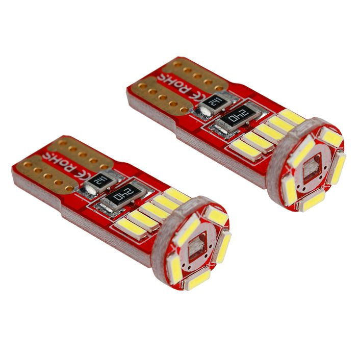 2 Pcs Lumière LED de Voiture en Verre blanc