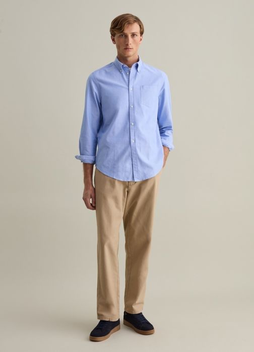 Chemise Regular Fit en coton Oxford - Soft Blue