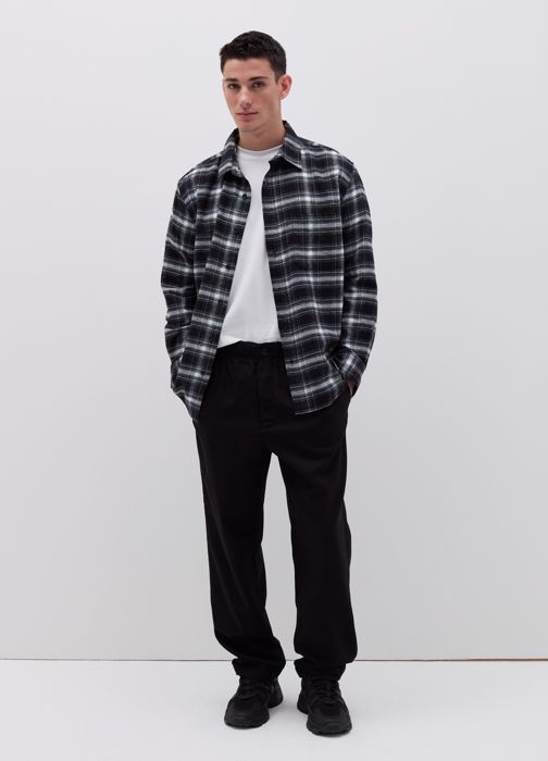 Chemise en flanelle à carreaux - Black/Grey