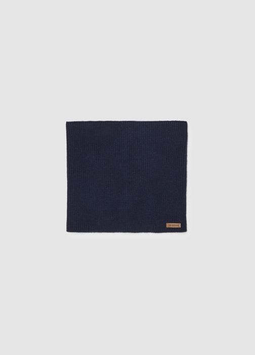 Cache-cou en tricot avec patch « Be Brave » - Dark Blue