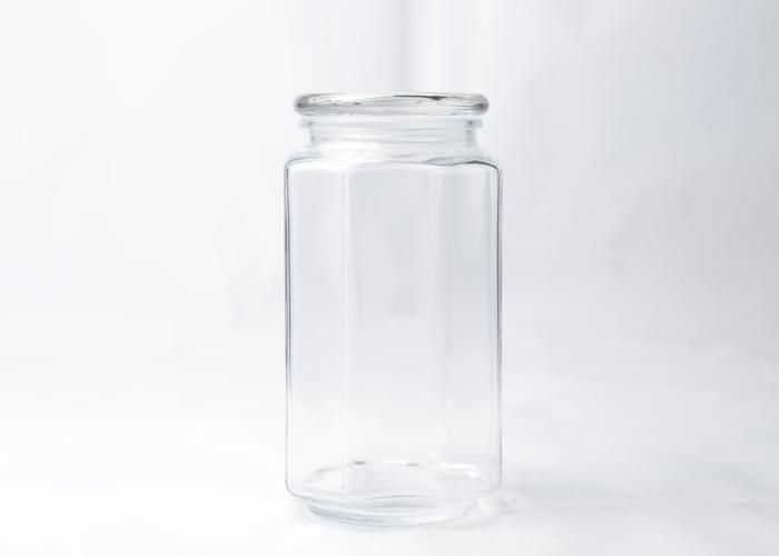 Bocal de rangement - 1100 ml - Verre - Couvercle hermétique - Transparent