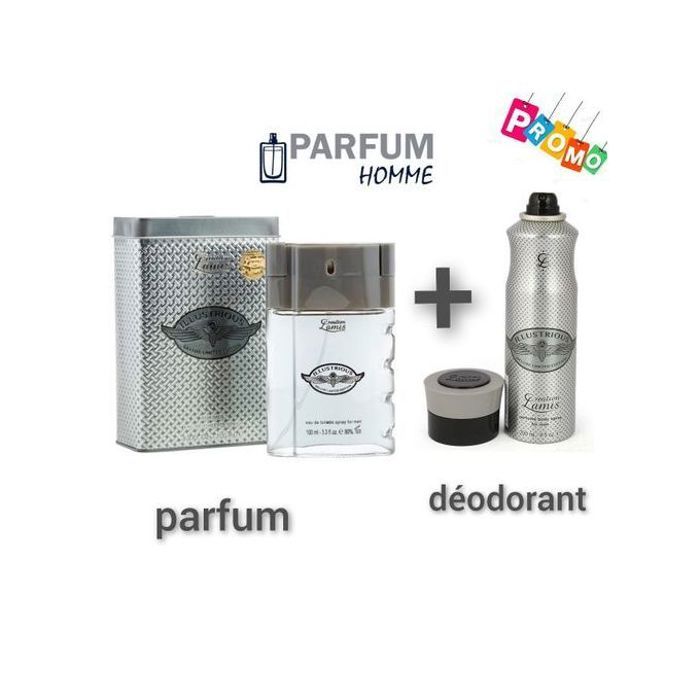 Coffret parfum et déodorant pour homme Lamis Illustrious : un mélange audacieux de fraîcheur et de chaleur.
