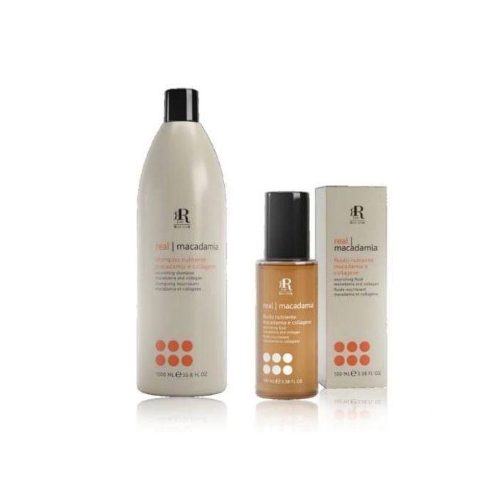 Shampoing Macadamia Star nourrissant, 1000ml, et sérum 100ml, pour cheveux colorés et ternes