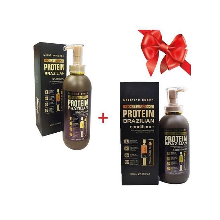 Shampoing et après-shampoing Protein Brazilian Keratin Queen sans sulfate - 800ml
