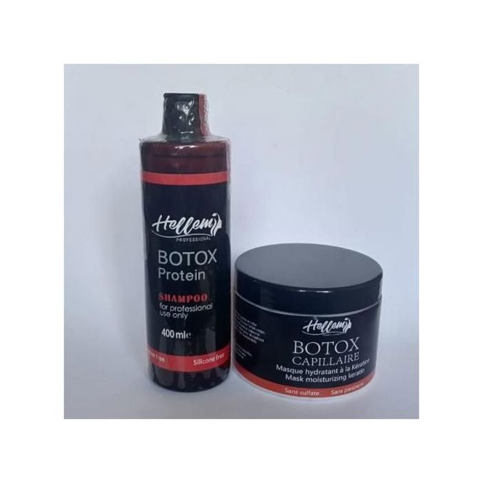 Kit Shampoing et Masque à l'huile d'argan Hellem - Sans sulfate, sans paraben, sans silicone