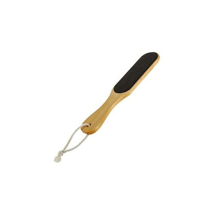 Lime pour Pieds 2 Faces - Manche de Bois - Gommage efficace des callosités et des peaux mortes des pieds.