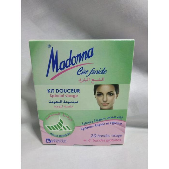 Bandes de cire froide Madonna : pour une épilation rapide et efficace des poils du visage.