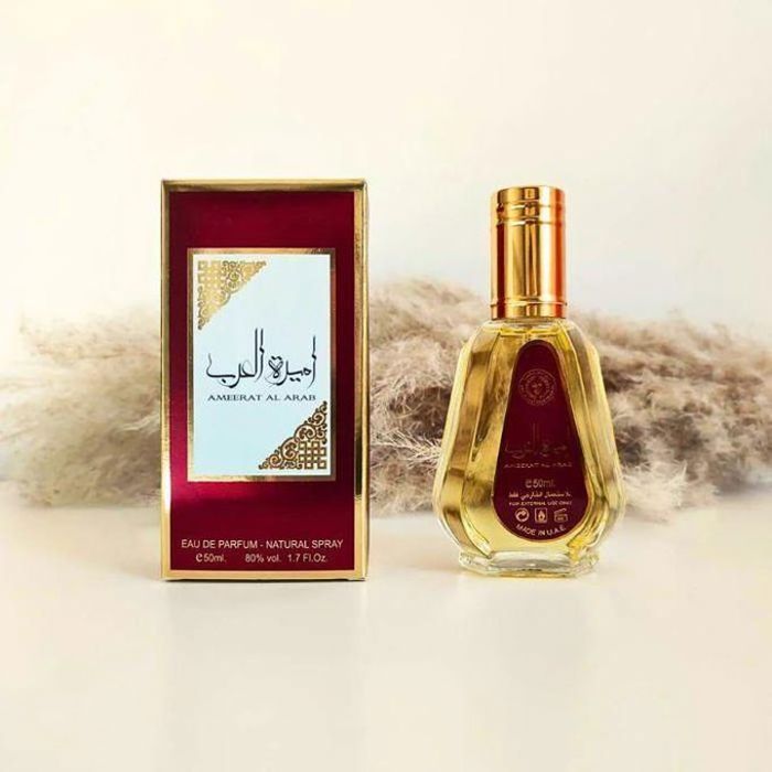 Parfum ard al zaafarn Ameerat Al Arab : une fragrance orientale luxueuse et sophistiquée pour homme et femme.