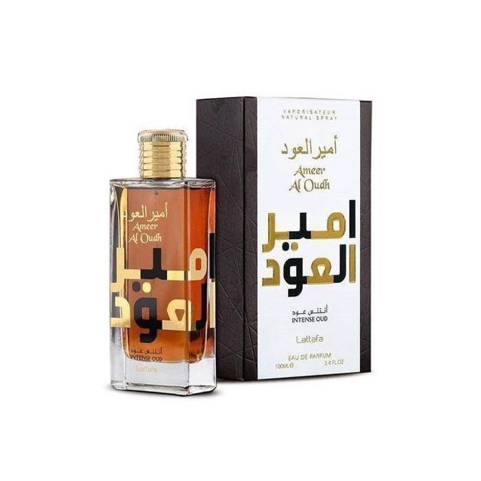 Parfum Lattafa Ameer Al Oud Intense : un parfum oriental boisé et sucré pour homme et femme.