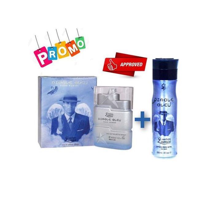 Parfum et déodorant Creation Lamis Diable Bleu : un parfum masculin puissant et aromatique.