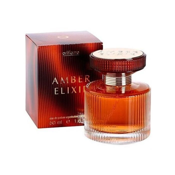Eau de parfum Oriflame Amber Elixir Pour Elle 50 ml : un parfum ambré, sensuel et mystérieux.