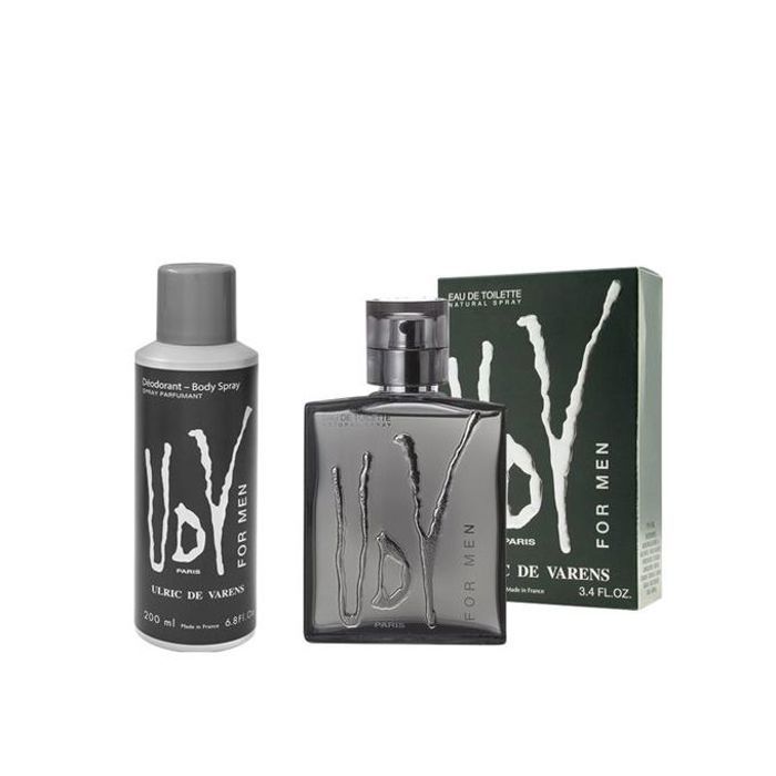 Eau de toilette UDV pour homme, 100ml + déodorant spray 200ml, parfum boisé aromatique