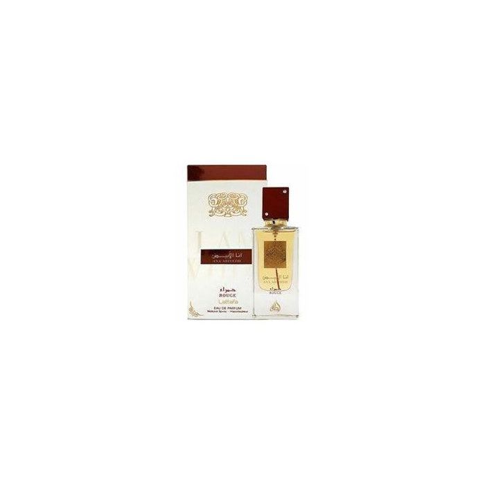 Parfum Lattafa Ana Al Abyadh rouge : un parfum apaisant et harmonieux aux notes d'ambre, de safran et d'ambre.