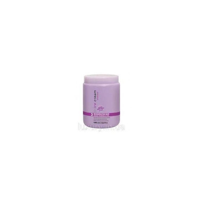 Masque capillaire Inebrya Ice Cream à la kératine : soin reconstructeur intensif pour cheveux secs ou abîmés.