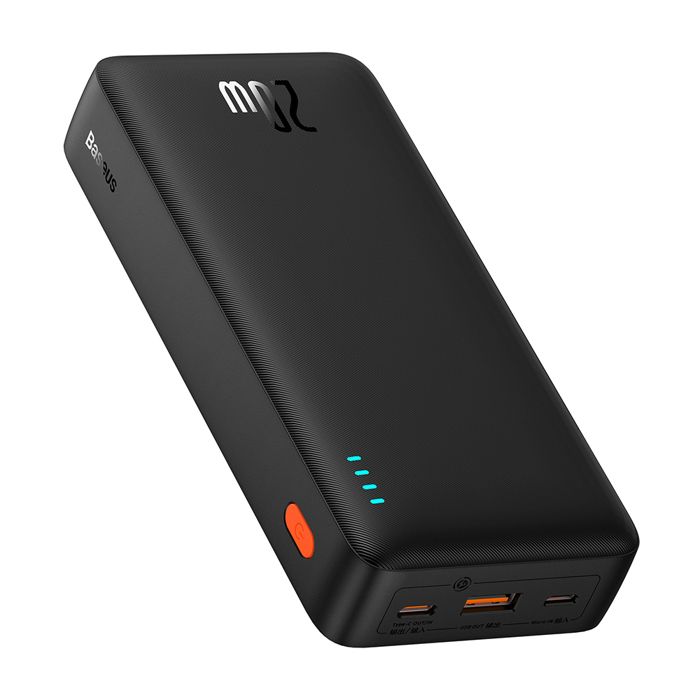 Batterie USB externe, Type-C, Micro-USB, 20 W, 20 000 mAh - Baseus Airpow (P10022804113-00) - Noir