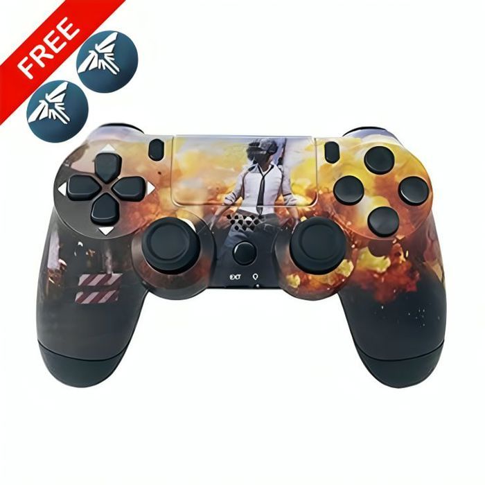 Manette PS4 PUBG Haute Qualité + Poignées de pouce pour votre manette Gratuit