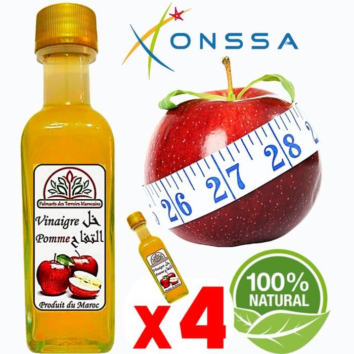 Vinaigre de pomme (digestion, Minceur, drainage, perte de poids) 100% Naturel 400ml