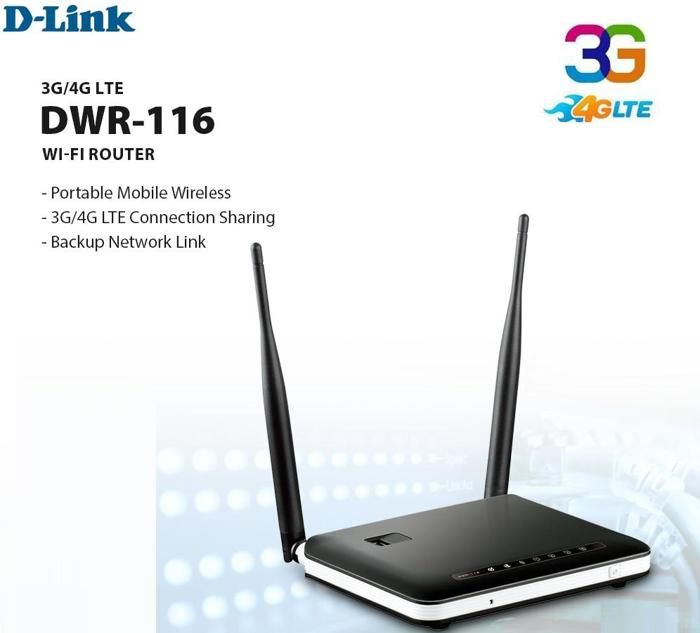Routeur D-LINK (4G LTE et 3G) sans fil N300 multi-réseaux étendus (DWR-116/ENA)