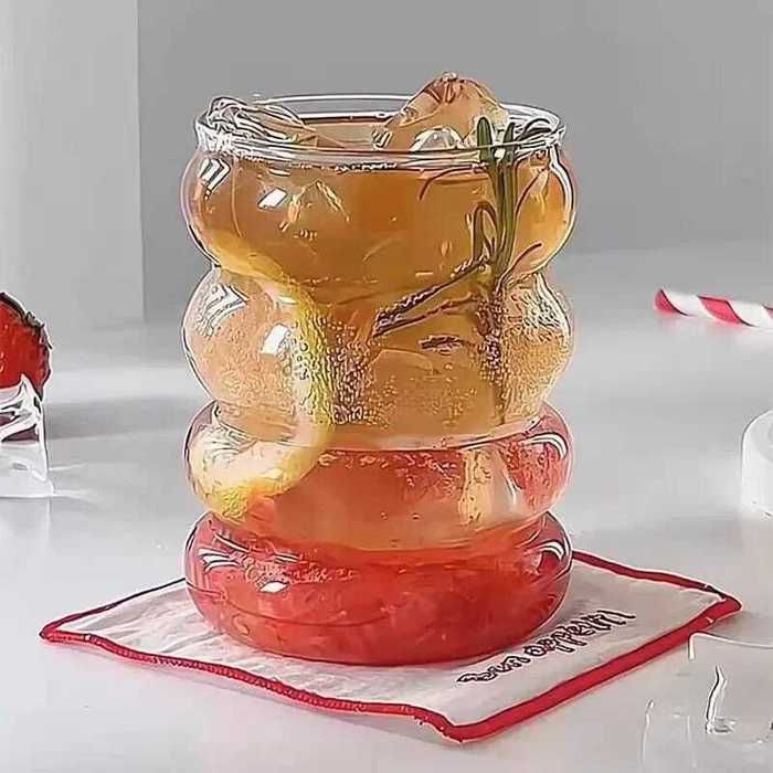 Verre à boire a haute teneur en borosilicate avec couvercle et paille, verre à boire standard, thé aux fruits, tasse à cliquetis fro