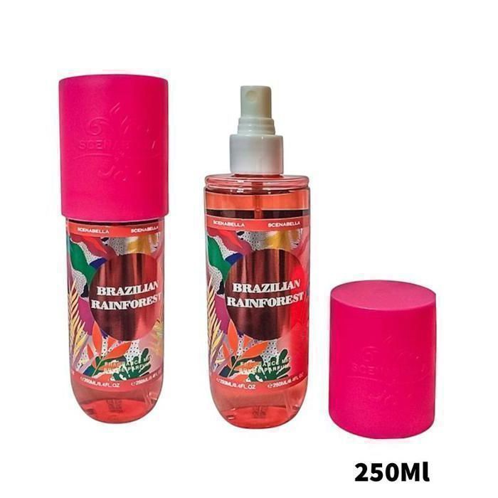 Brume parfumée. Eau légère infusé de notes florales authentiques brésiliennes.