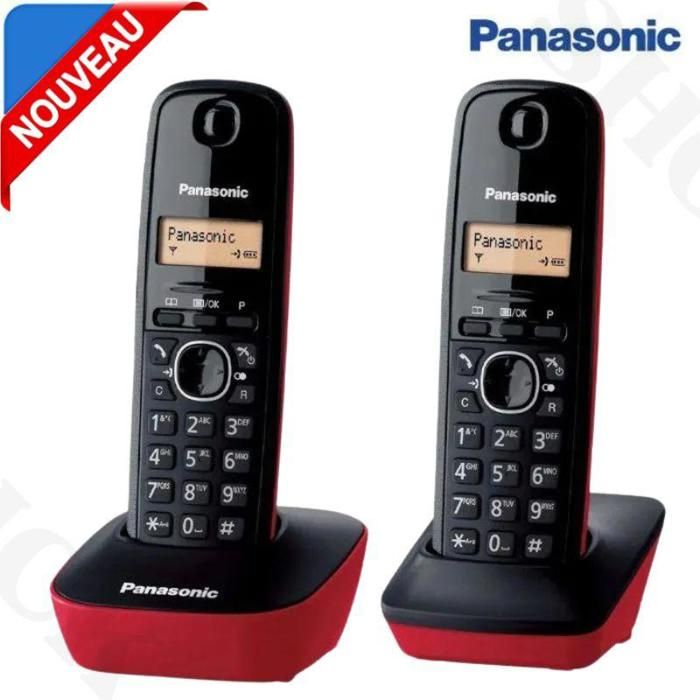 Téléphone Fixe Sans Fil Panasonic 2 Poste KX-TG1612