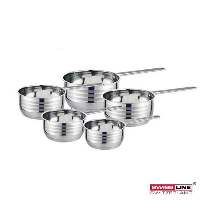 Batterie de 5 casseroles INOX Swiss Line-Professionnel