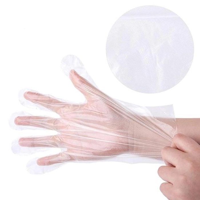 Pack de 100 Gants polyéthylène transparent jetable