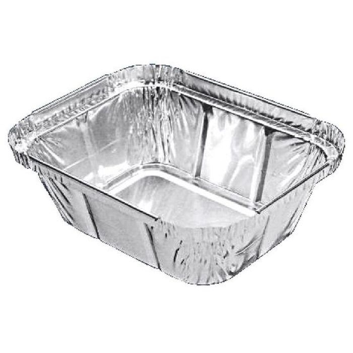 Pack de 100 Barquette aluminium carrée operculable avec couvercle 440ml