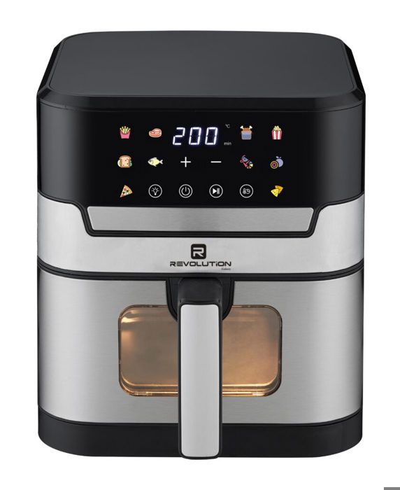 REVOLUTION  Air Fryer Digital 8L -  Friteuse sans Huile 1800W - 60 Mins - 220-240V - R-AF04