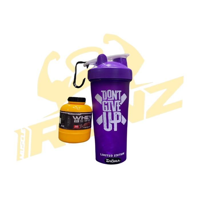 Shaker sportif avec porte cle whey - VIOLET