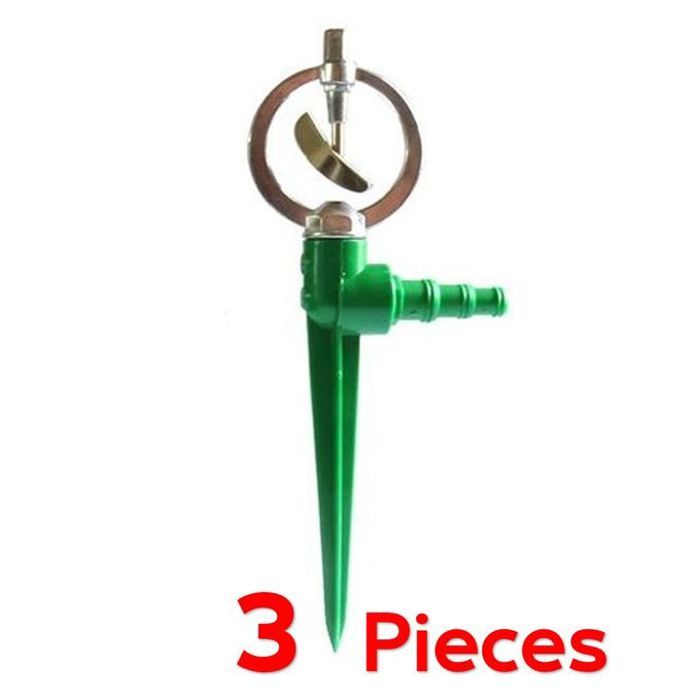 Pack 3 arroseurs rotatifs pour jardin réglable, irrigation automatique