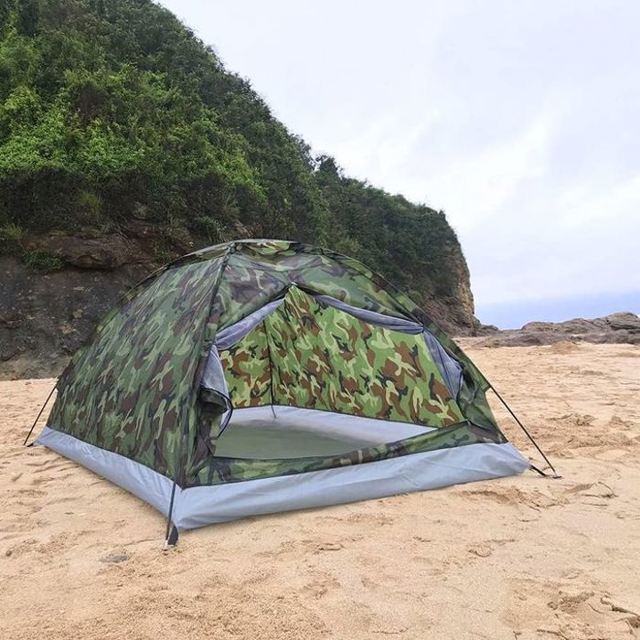 Tente militaire pour camping 4 personnes (208x208x145 cm).