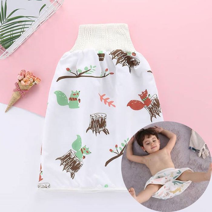Couche-culotte imperméable et confortable, tampon réutilisable et lavable pour les bébés de 0 à 4 ans.