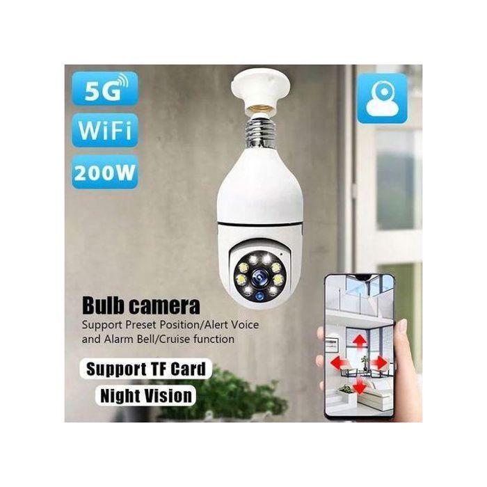 wifi smart caméra Caméra sécurité ampoule 1080P 360 degrés Panoramique Caméra WiFi sans fil vision