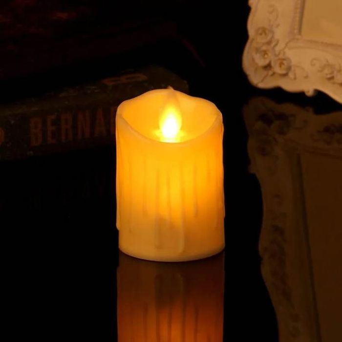 Bougie électronique Led avec Simulation de larmes, d'anniversaire et de mariage
