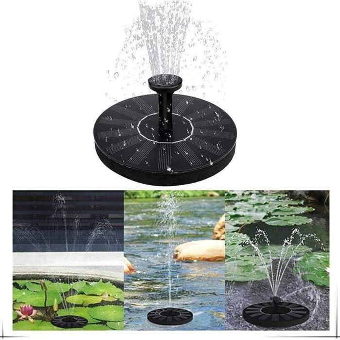 Fontaine solaire flottante, pompe à eau pour bain d'oiseaux debout