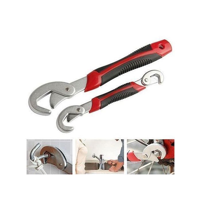 Pack de 2 clés à molette, clés de bricolage universelles- écrous et vis -