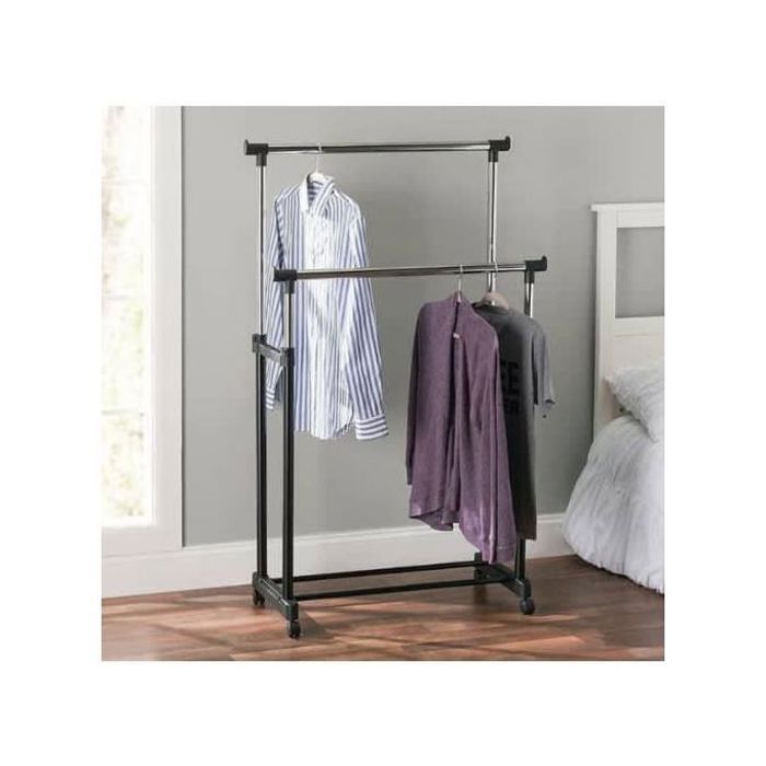Porte-vêtements télescopique double pôle COD