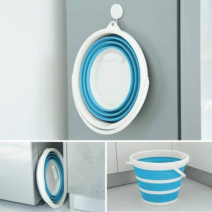 Seau d'eau pliable, cuisine, salle de bain, pêche en plein air