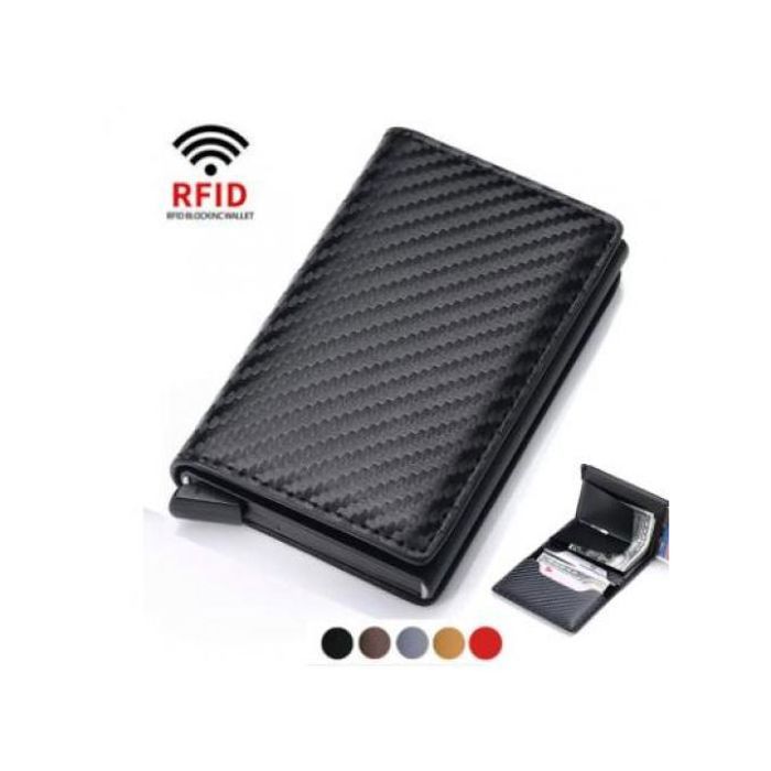 Porte-carte de crédit antivol en aluminium pour homme et femme, accessoire métallique.