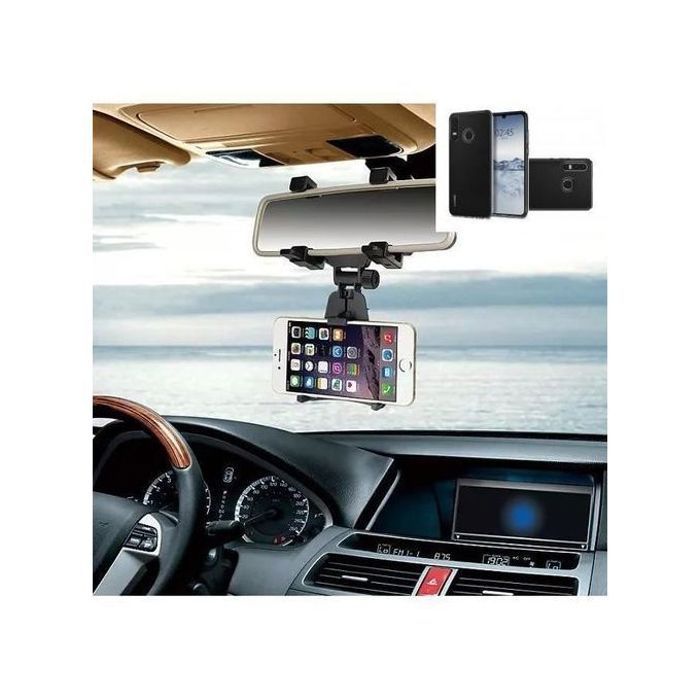 Support universel ajustable 360° pour rétroviseur intérieur de voiture