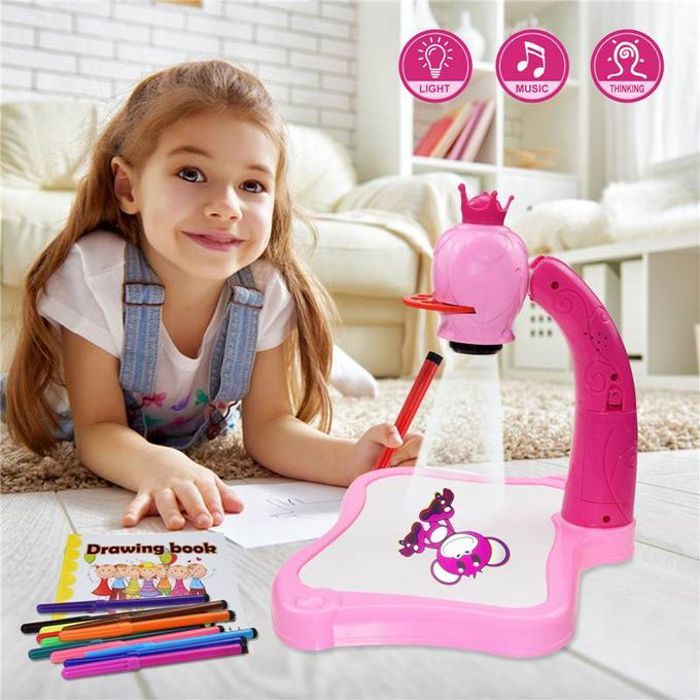 Table de dessin artistique avec projecteur LED pour enfants