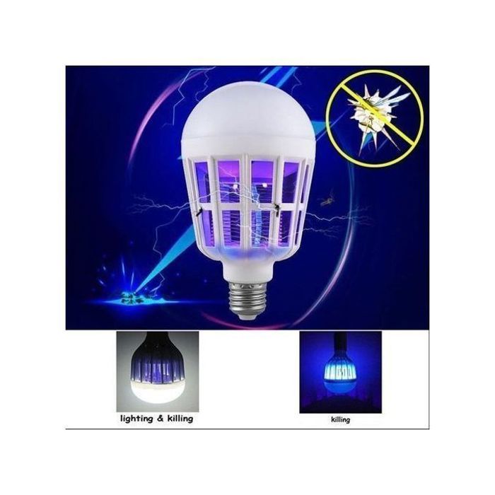 Lampe anti-moustique 2 en 1 LED et veilleuse Insecte Zapper, lampe de nuit
