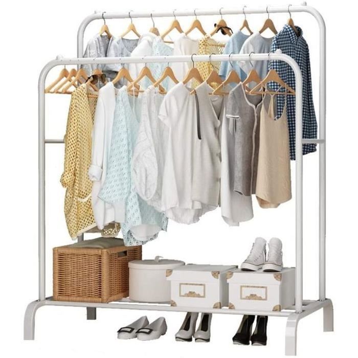 Porte-manteau et rangement - GENERIC - Mobile double - Robuste - Élégant - Intérieur