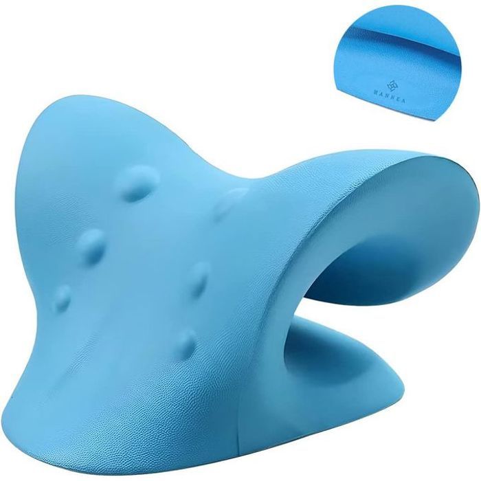 Oreiller relaxant pour le cou et les épaules, idéal pour la traction chiropratique cervicale.