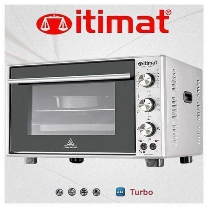 Four électrique 60 Litre -Double vitrage - Ventilateur - Lampe
