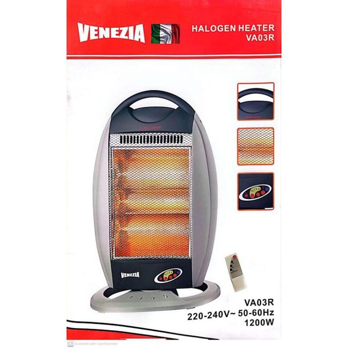 Chauffage Électrique AVEC télécommande 1200W VA03R: Chaleur Optimal & Design Épuré