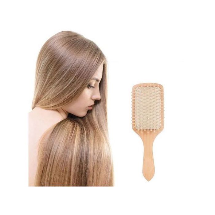 Brosse à Cheveux en Bois de Bambou : Soin Naturel & Démêlage Facile - Fabrication Allemande
