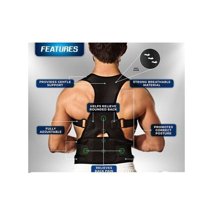 Correcteur de Posture Dos Ajustable : Soulagement des Douleurs & Amélioration de la Posture - Taille XXL